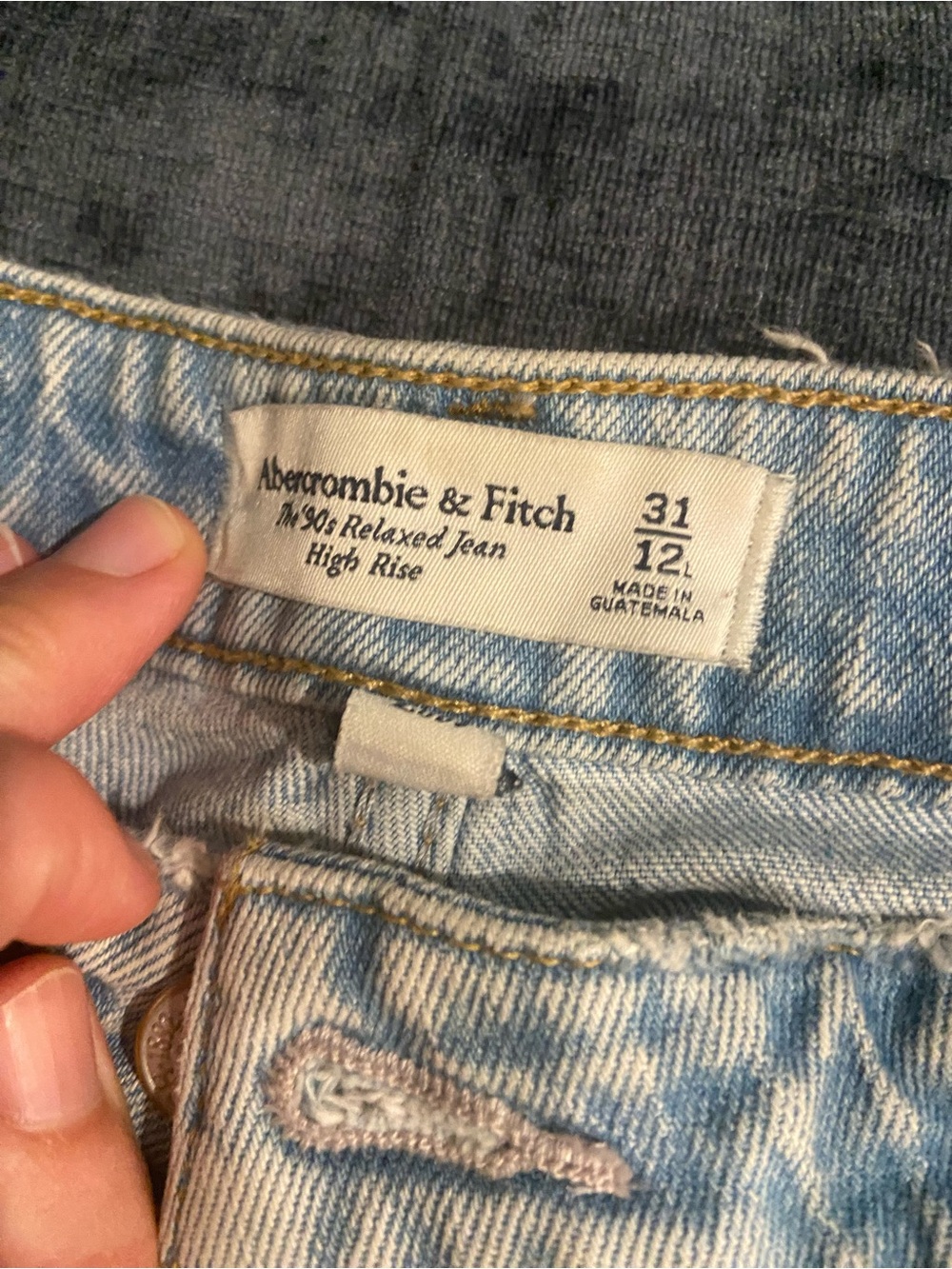Abercrombie & Fitch Light Wash High-Rise Relaxed Jeans
